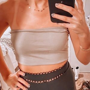 Nude crop top